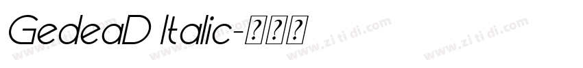 GedeaD Italic字体转换